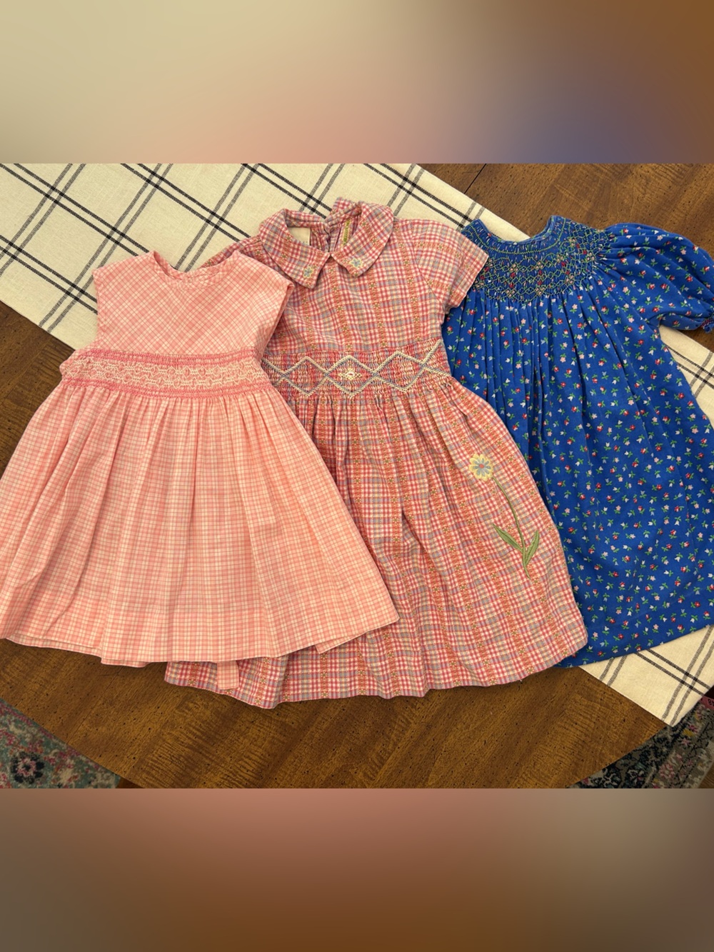 Vintage Smocked Bundle Toddler Girls Dresses 2T